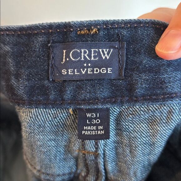 J. Crew Mens Selvedge Deep Indigo Straight leg Jeans dark wash 31X30 Classic EUC - Picture 10 of 13